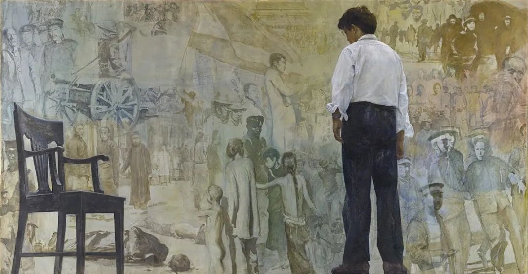 陈逸飞，《踱步》，1979年作
