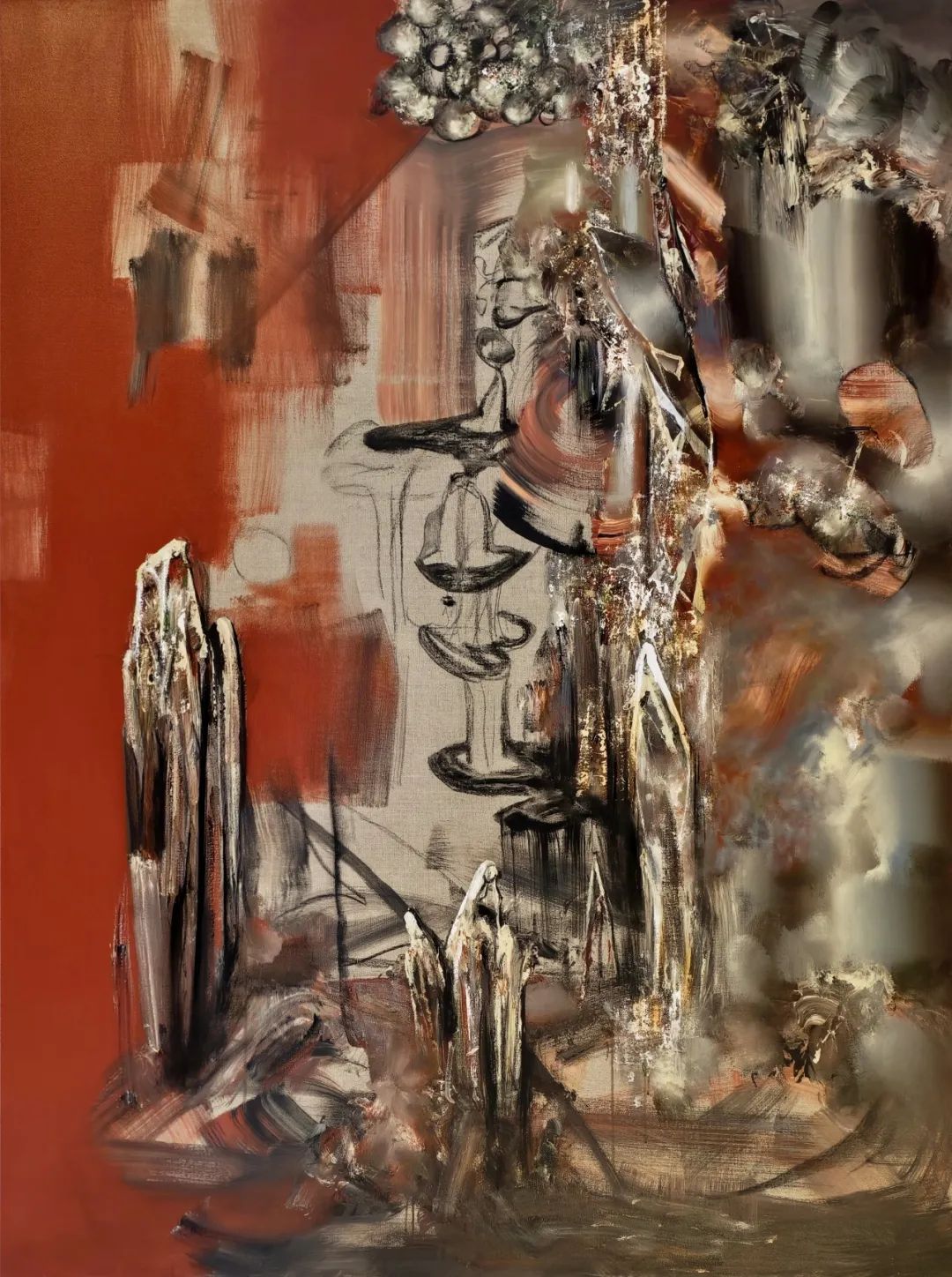 《把可能性还给过程》,200x150cm,布面油画、丙烯,2026