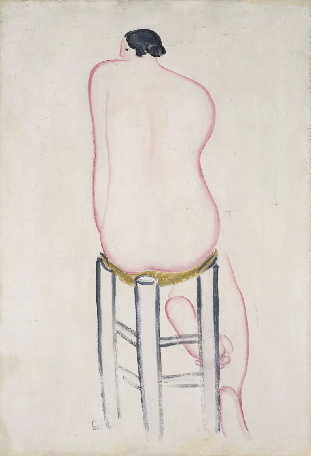 常玉 (1895-1966) 《椅子上的裸女背像 II》