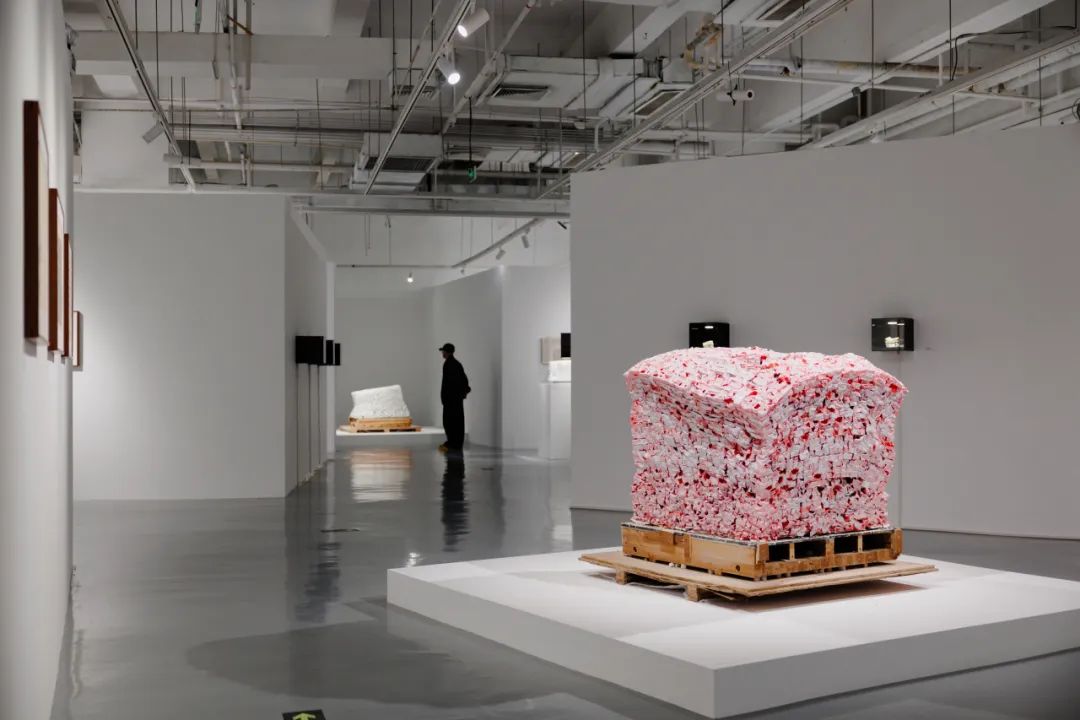“大浪淘金——方力钧艺术展”现场 苏州金鸡湖美术馆