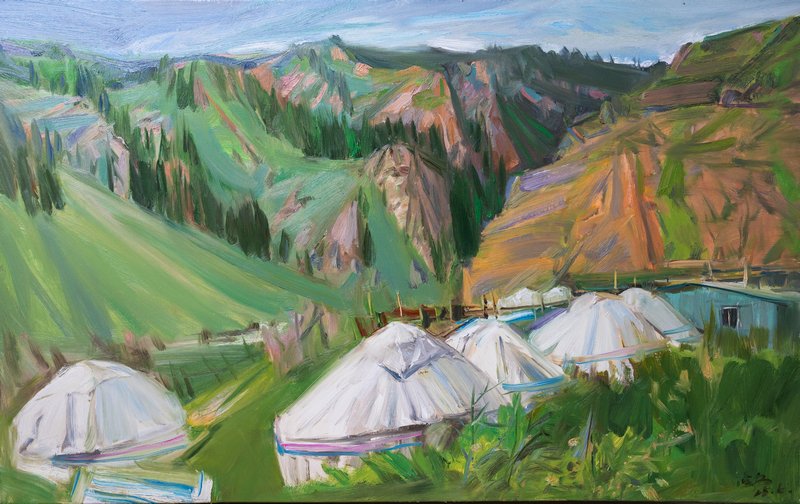 范迪安《旅游新开地》 100&times;160cm