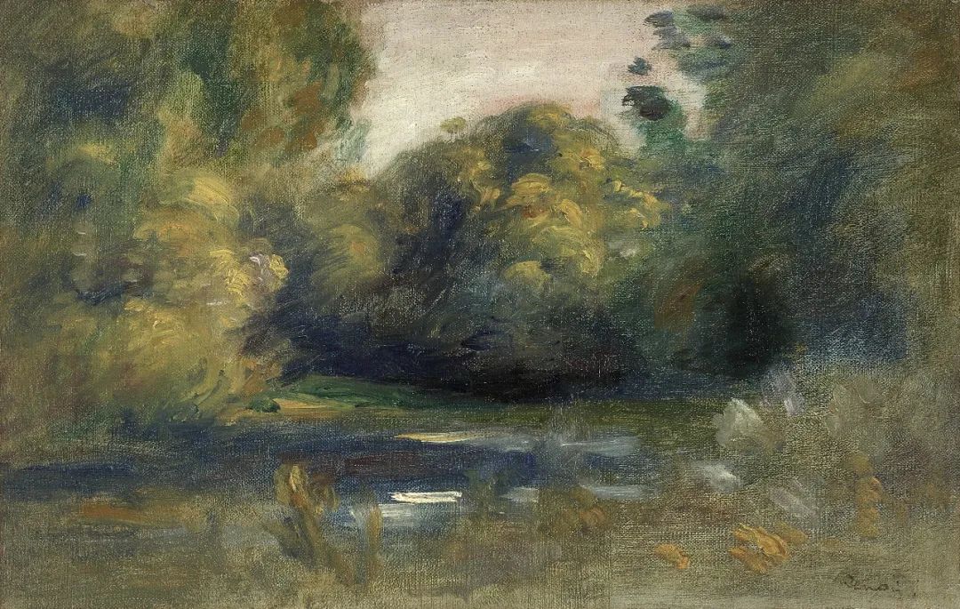 拍品编号111 彼埃·奥古斯特·雷诺瓦 (1841-1919) 《池塘边的树丛》