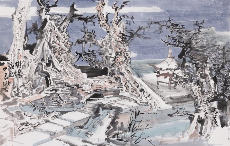 周联合《胡杨夜色》69&times;96cm