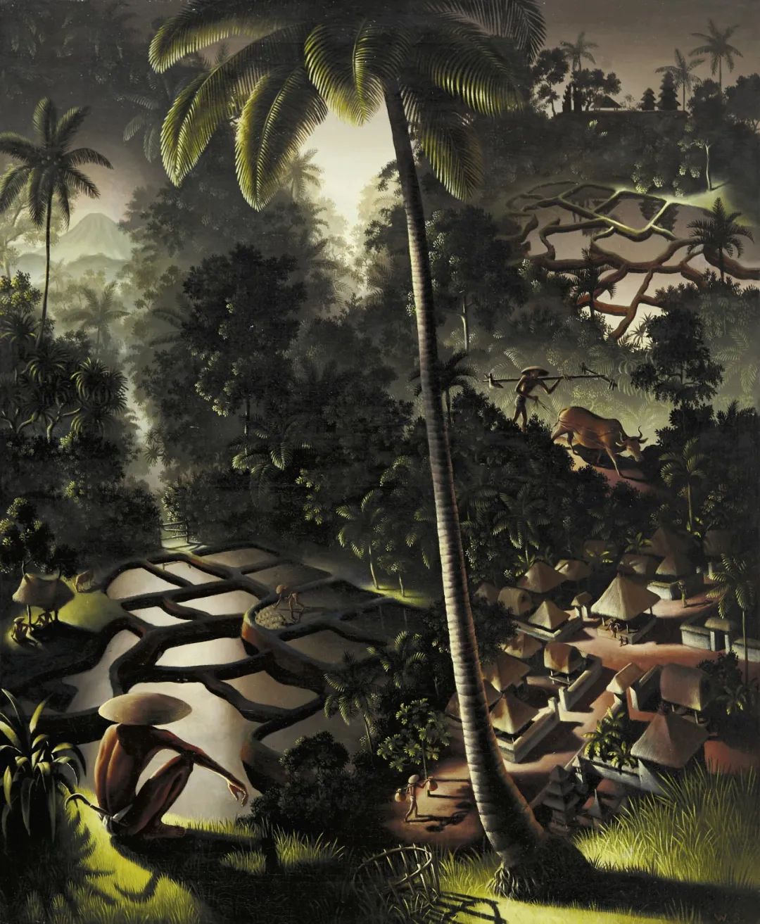 沃尔特&middot;史毕斯 (1895-1942) 《登高望远》 油彩 画布