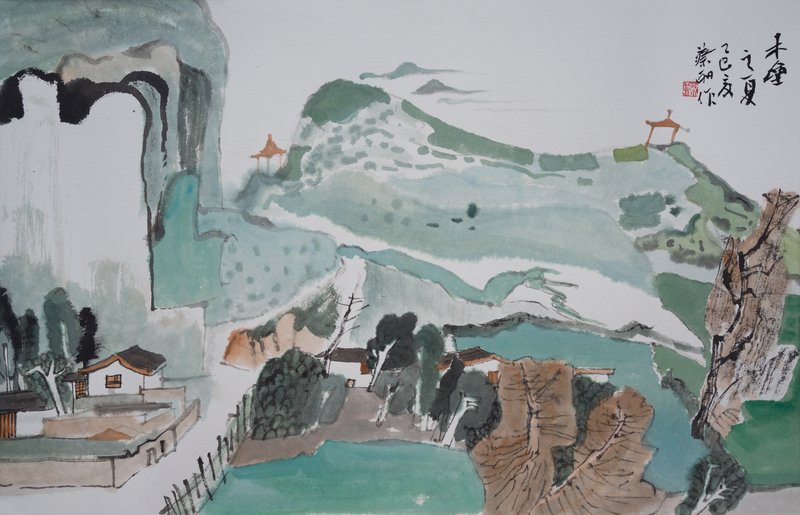 蔡丽《木垒之夏》43&times;66cm