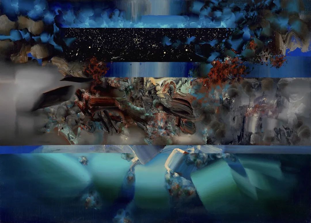 《宇宙社会学》,130x180cm,布面油画、丙烯,2026