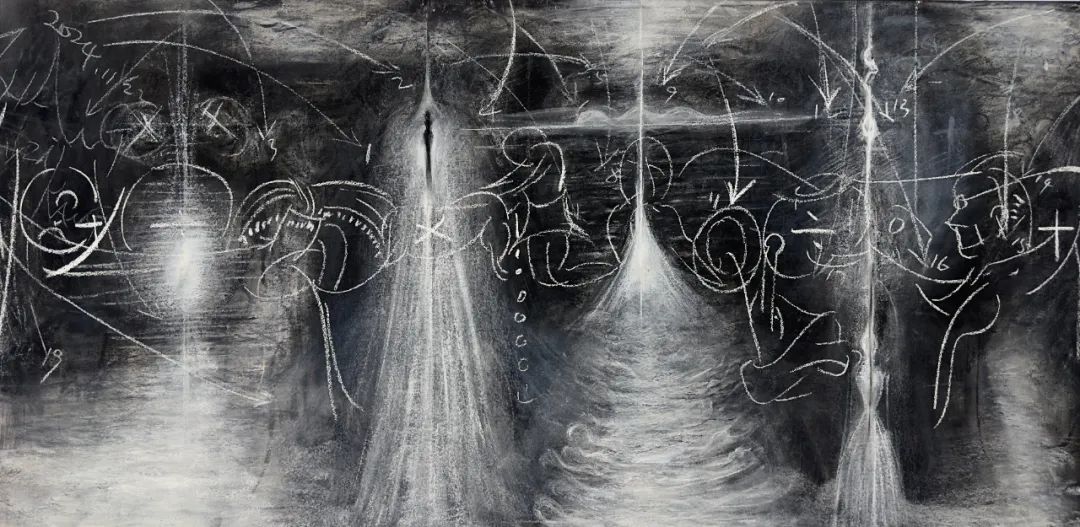 燃 综合材料 69×137.5cm 2025年