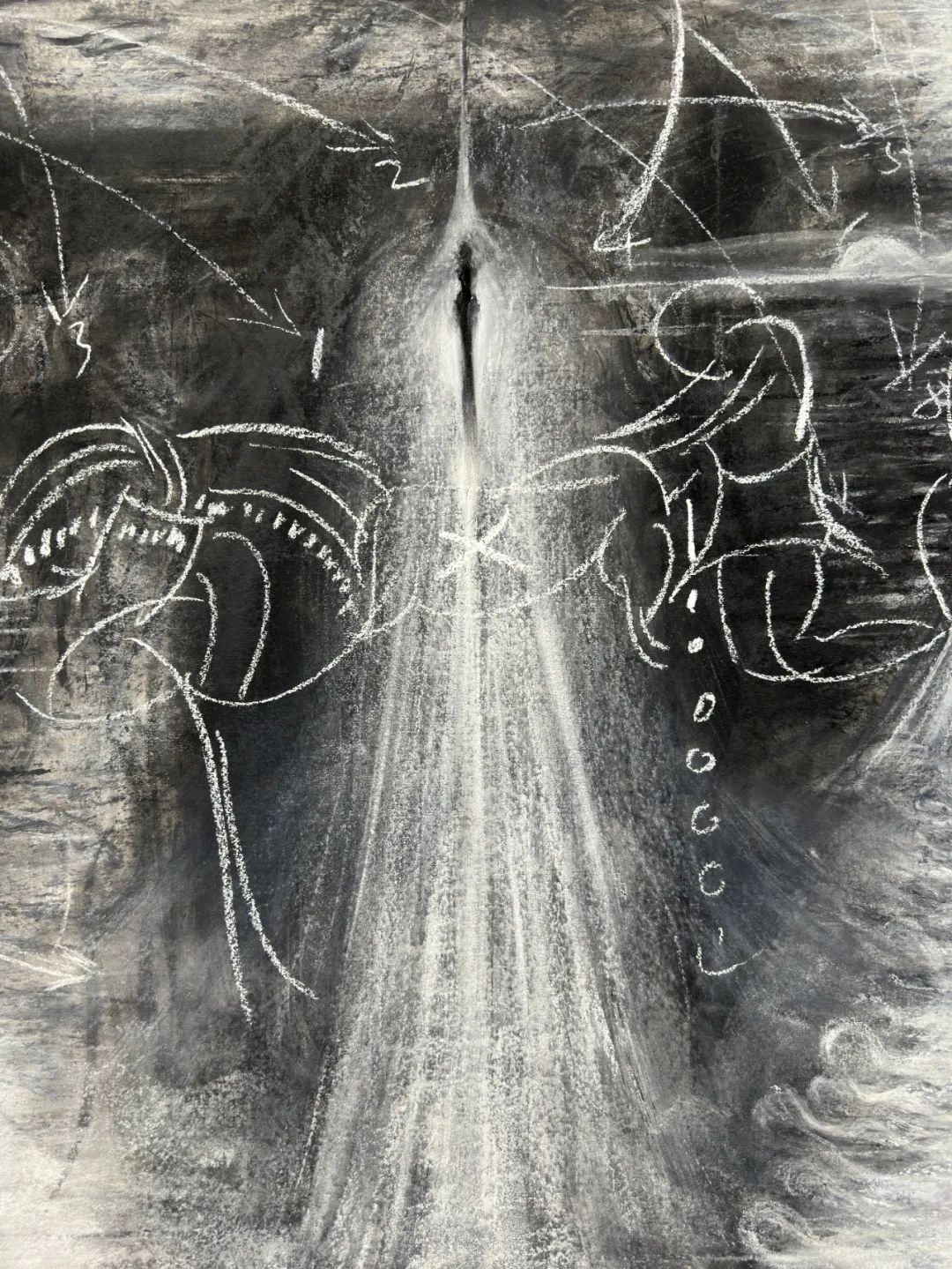 燃 局部 综合材料 69×137.5cm 2025年