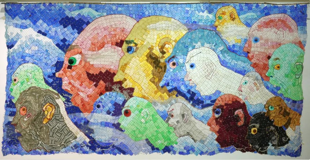 &ldquo;大浪淘金&mdash;&mdash;方力钧艺术展&rdquo;现场 苏州金鸡湖美术馆