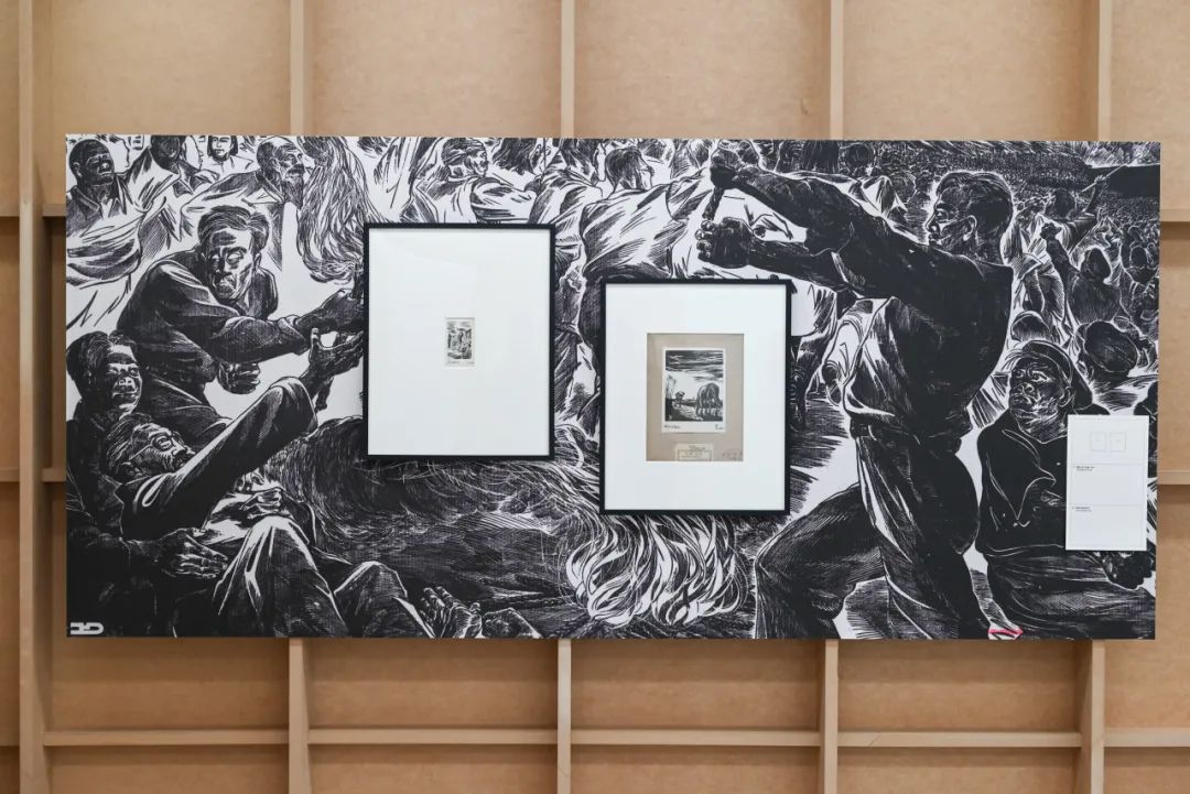 ▲展览现场 “换了人间：符罗飞的现实主义绘画与中国战时艺术”