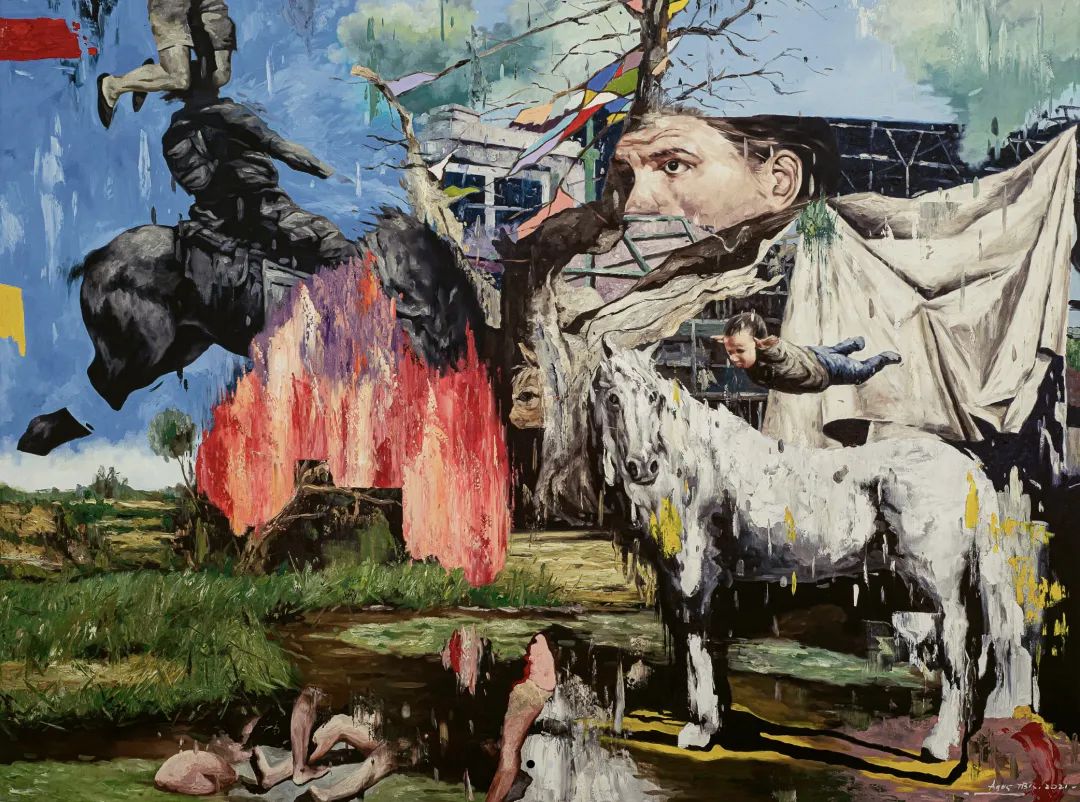 特里扬托《小天使》，油彩画布，150&times;200 cm，2010年作，拍卖成交价352,800港币