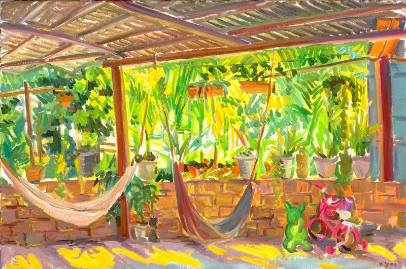 徐乙宁 《枫溪梯田》《勐腊小院》