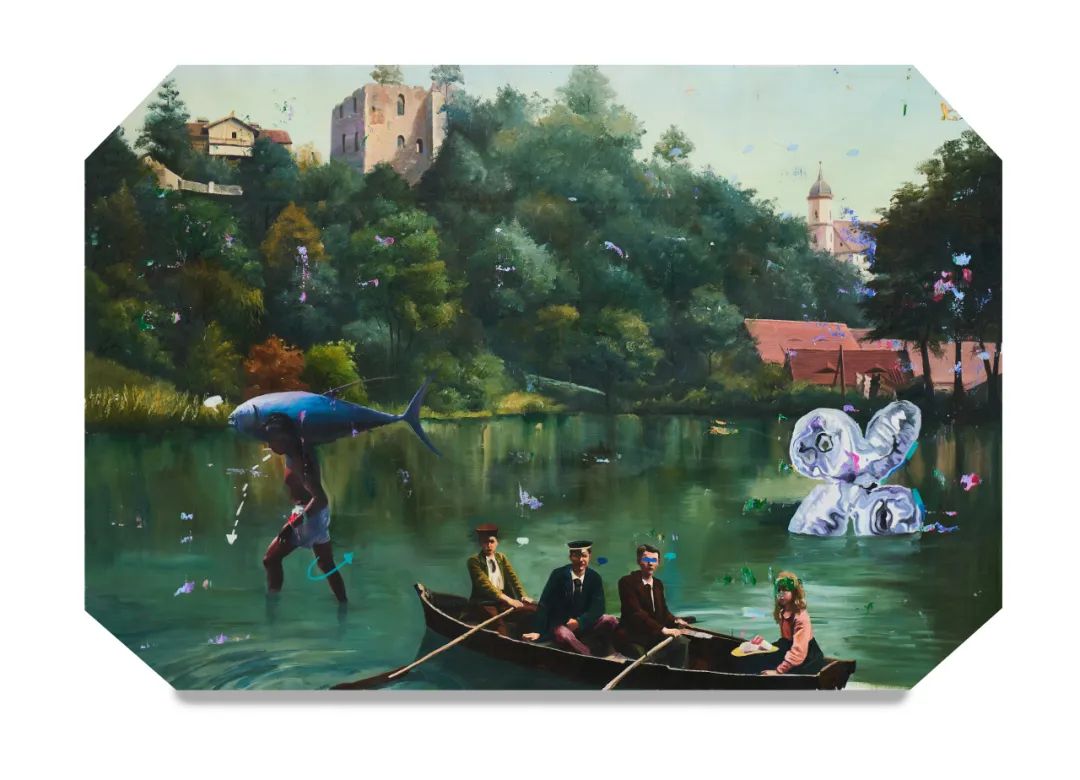 《终身美丽 — 鱼与熊掌皆可得》 布面油画,120 × 180 cm,2023-2024