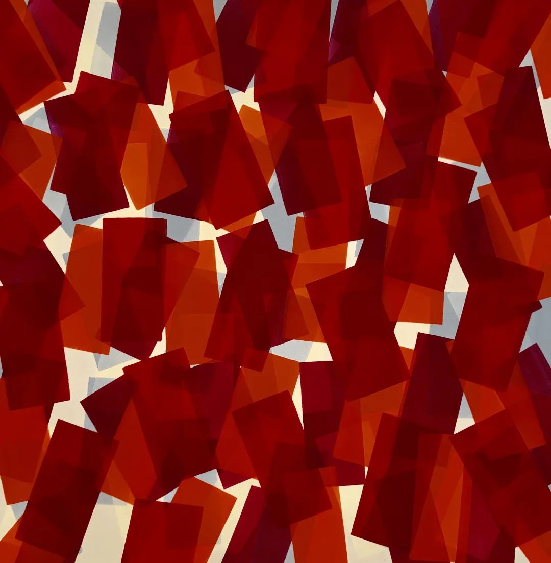 红色空间 2024 丙烯 画布 140 × 140 cm