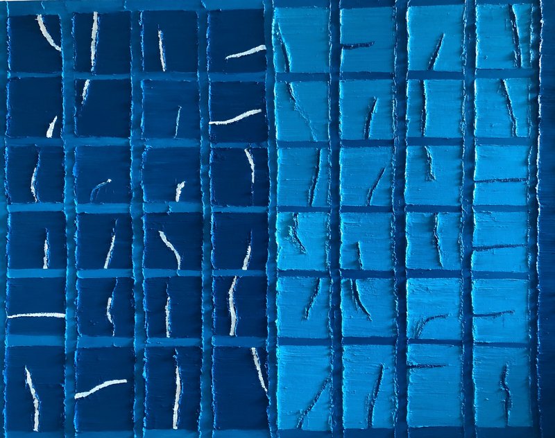 水&middot;多瑙河三角洲的警报140X180CM 布面油画 2018