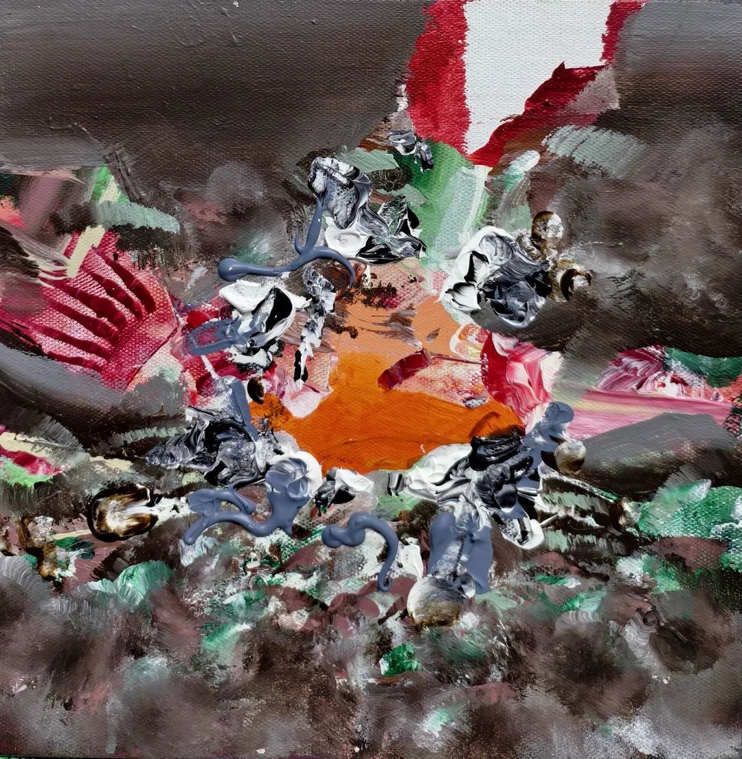 《心流》33x33x8cm 布面丙烯 2024