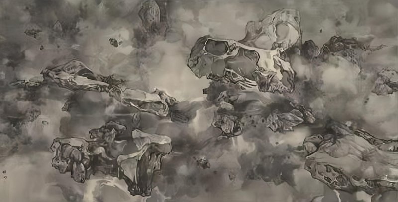 《星汉流年》 绢本水墨 99cm&times;197cm 2019