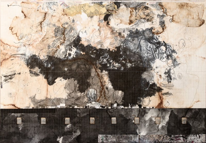 廖渊《Untitled&mdash;&mdash;天国2》综合技法，250 x 200 cm，2026