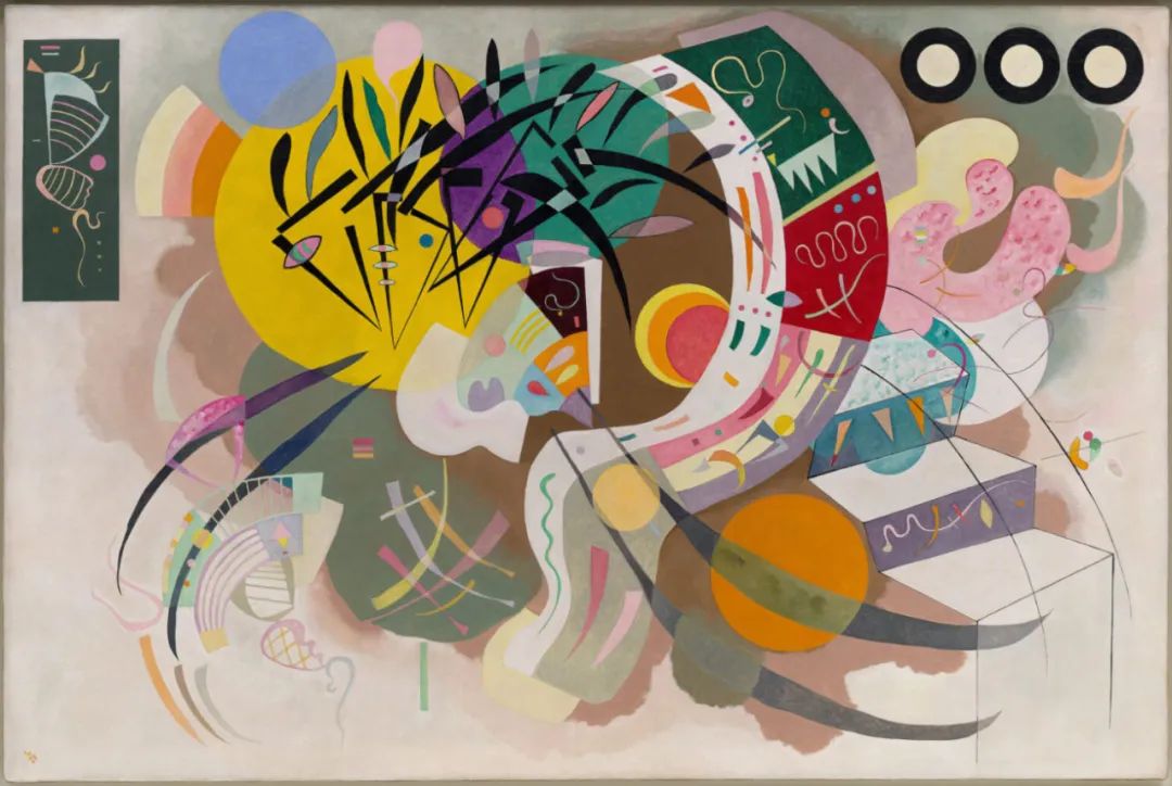 瓦西里·康定斯基《主导曲线》，1936.4 借出自纽约所罗门·R·古根海姆博物馆