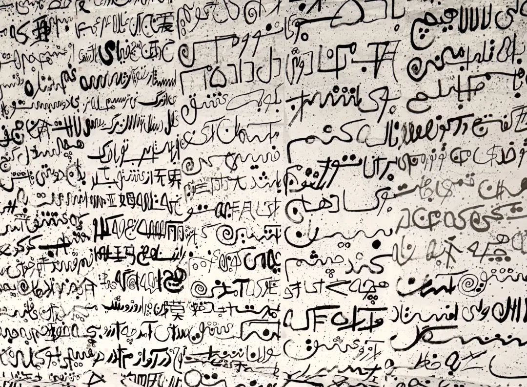 时间河流 局部 水墨纸本 空间装置 500 x600 cm 2026