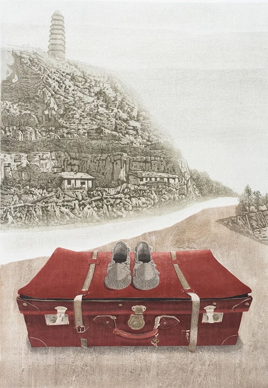 陈行晔的版画作品《光明行》
