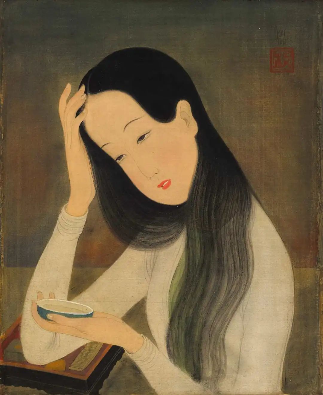 枚中栨 （梅忠恕） 《梳妆》