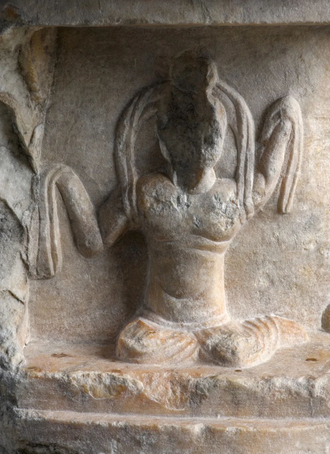 大理石弥勒倚坐像 隋/初唐 七世纪