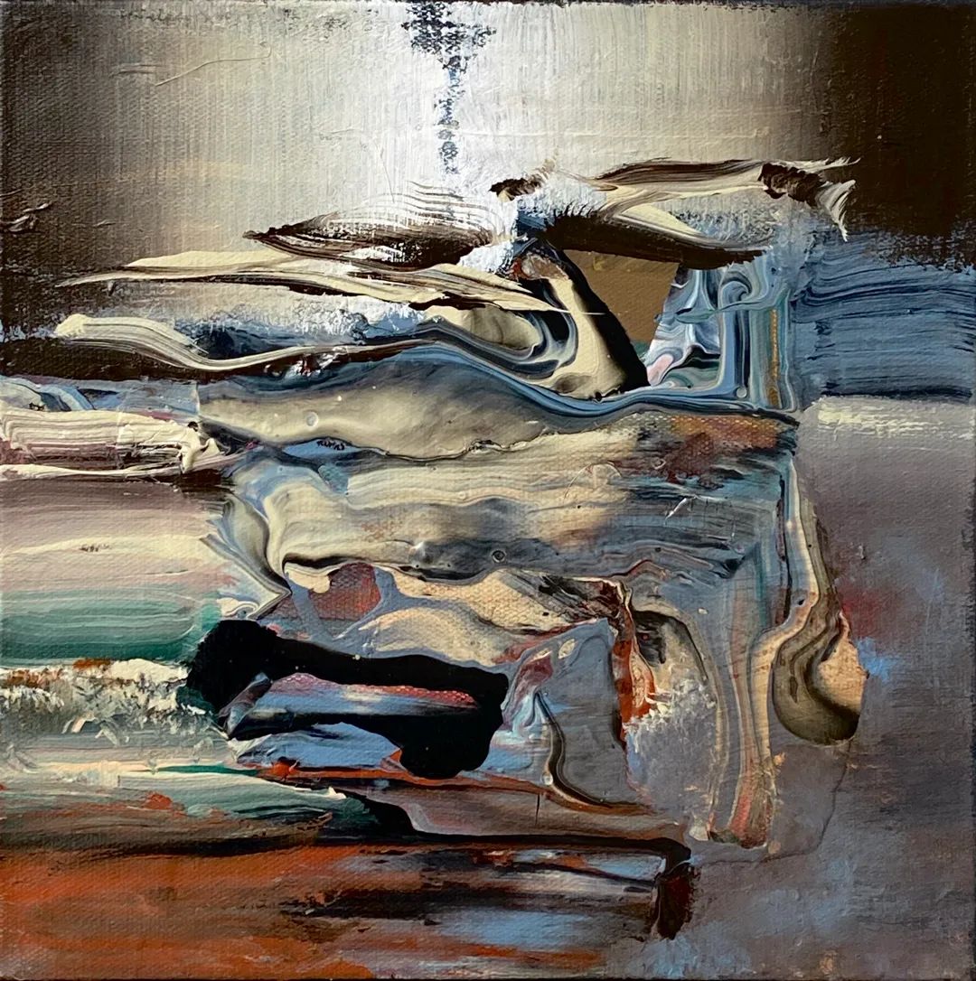 《阴谋修德》33x33x8cm 布面丙烯 2025