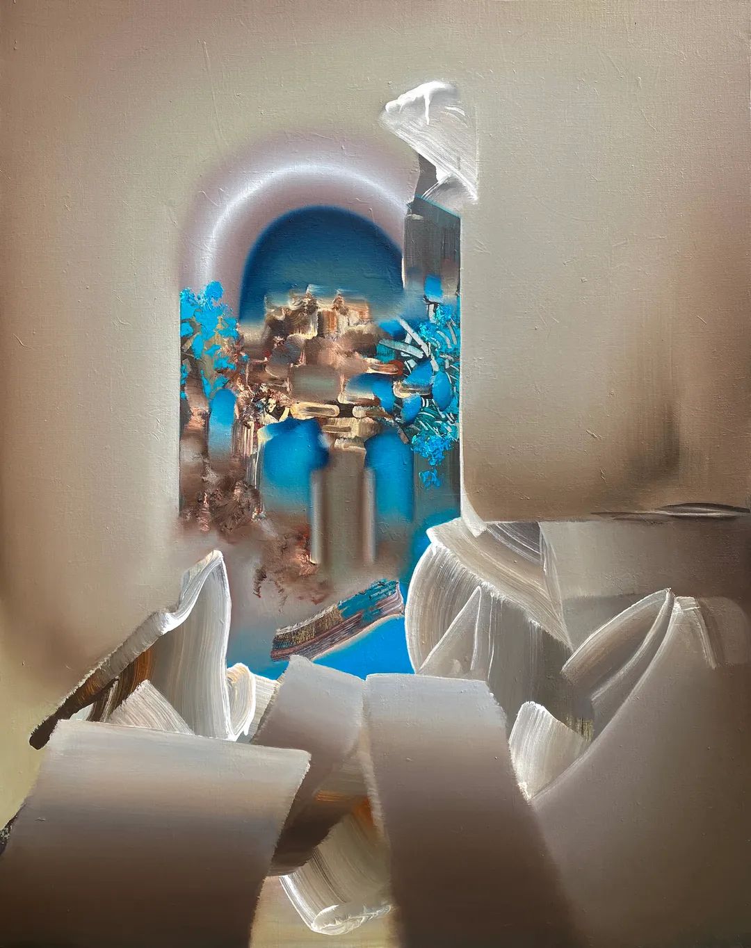 《意识之门》150x120cm 布面油画、丙烯 2025
