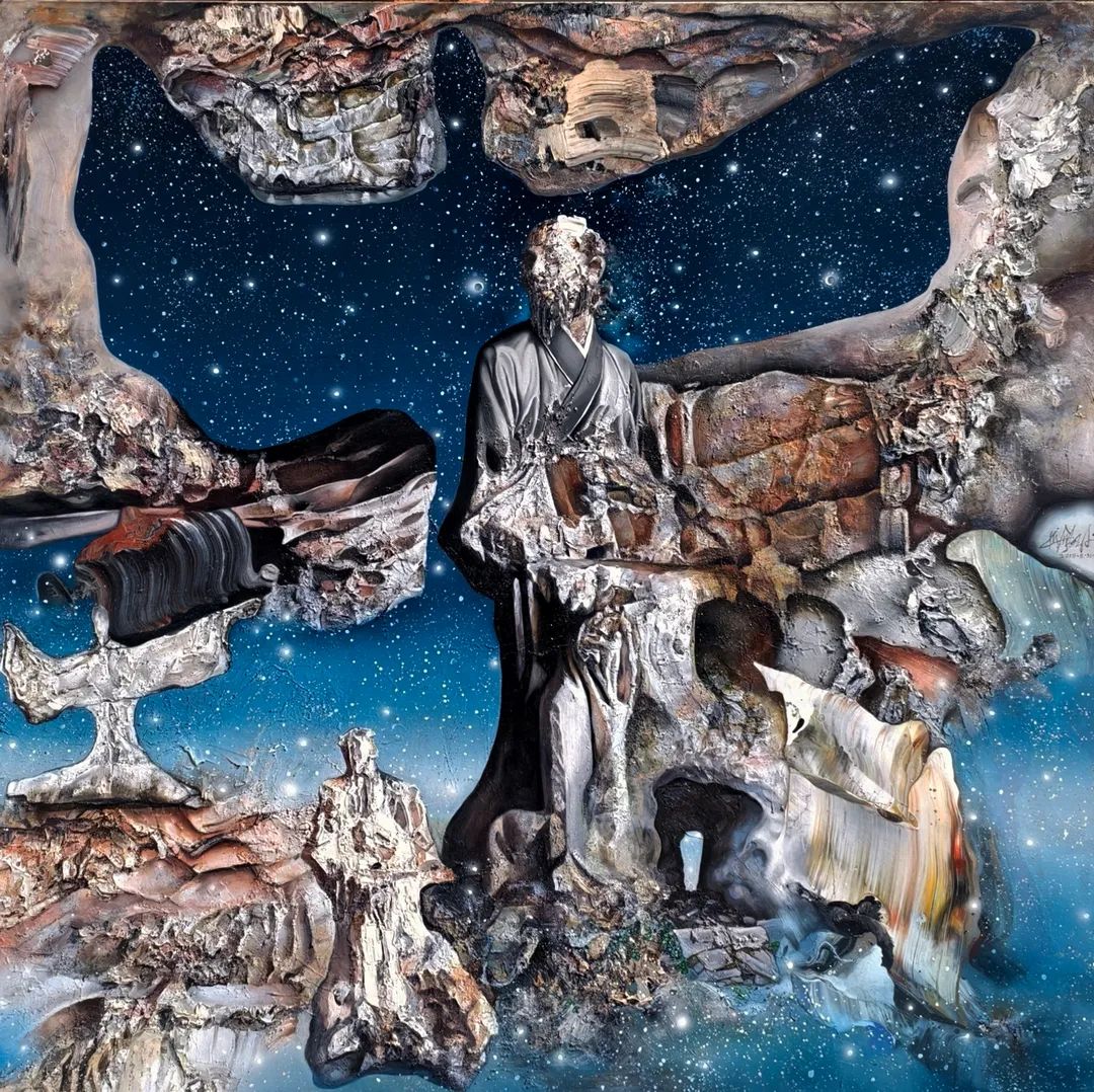 《龙场赋》195x195cm 布面油画、丙烯 2026