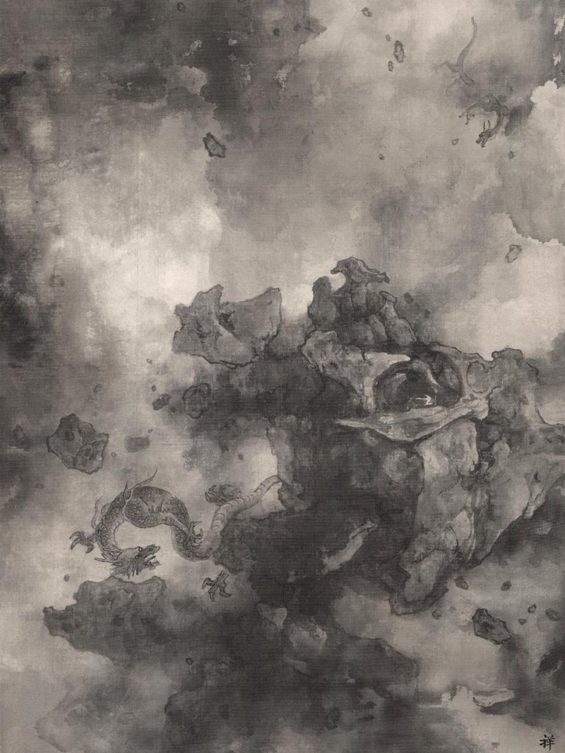 《德泽方外》绢本设色 64.5x41.5cm 2022