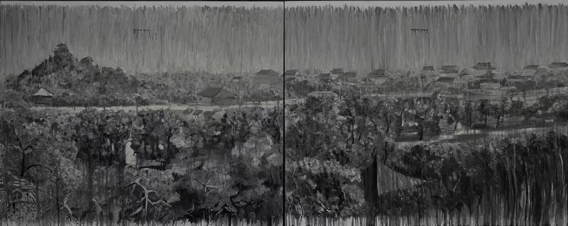 风景&middot;从景山到故宫 160X200cm 布面油画 2013