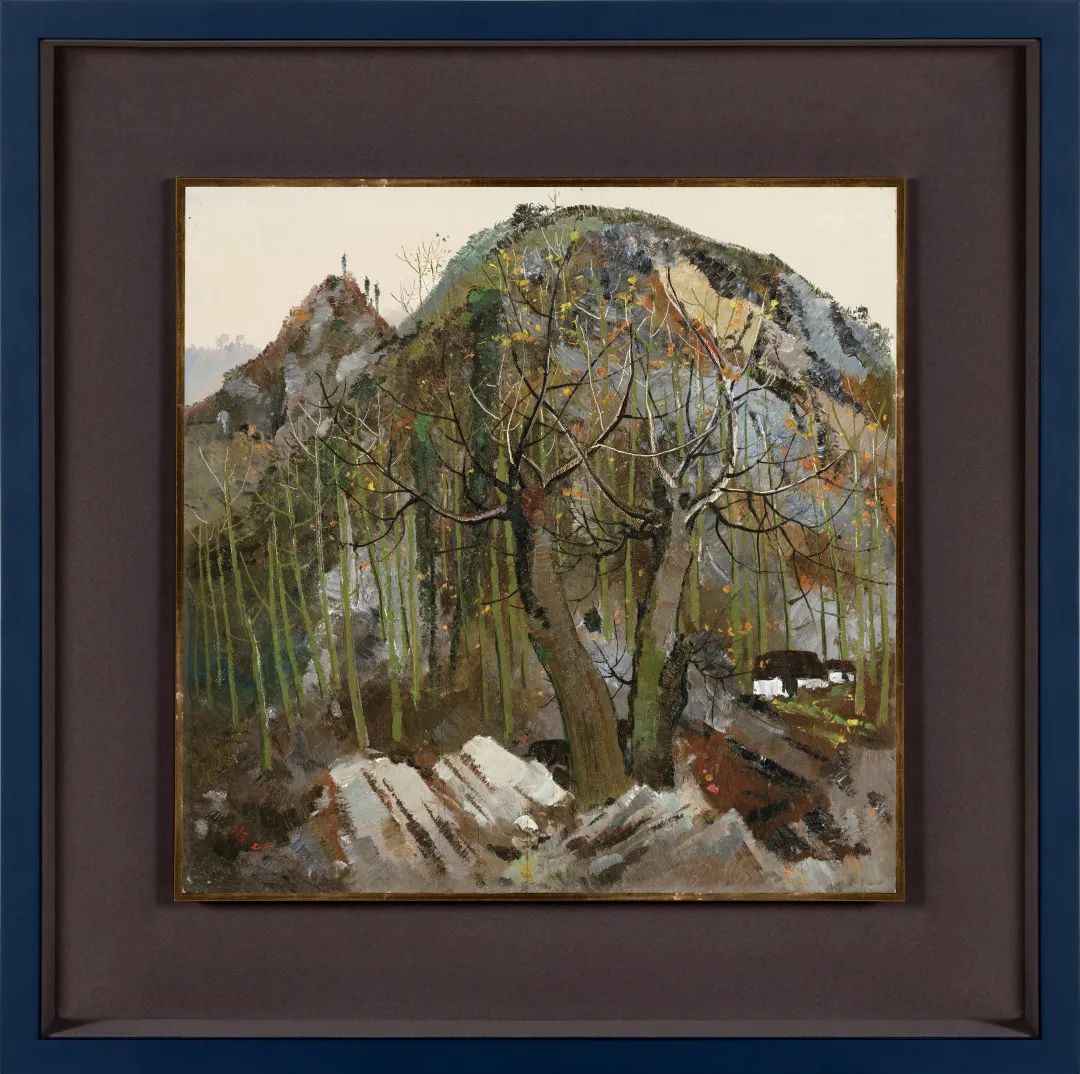 吴冠中 《黔灵山》 1972 年作 油彩 木板 46 x 46 cm.