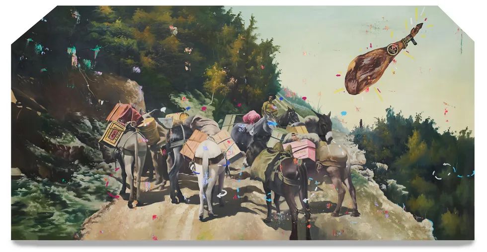 《终身美丽 — 胜利的果实》 布面油画,90 × 180 cm,2023-2024