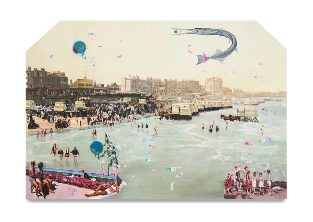 《终身美丽 — 迷恋荷尔蒙》 布面油画,100 × 150 cm,2023-2024