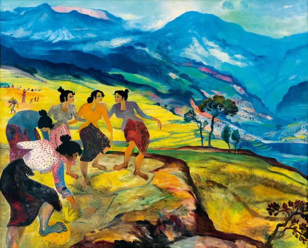 亨德拉・古拿温 田园诗般景色中的女子 油彩 画布 | 130&times;160 cm.