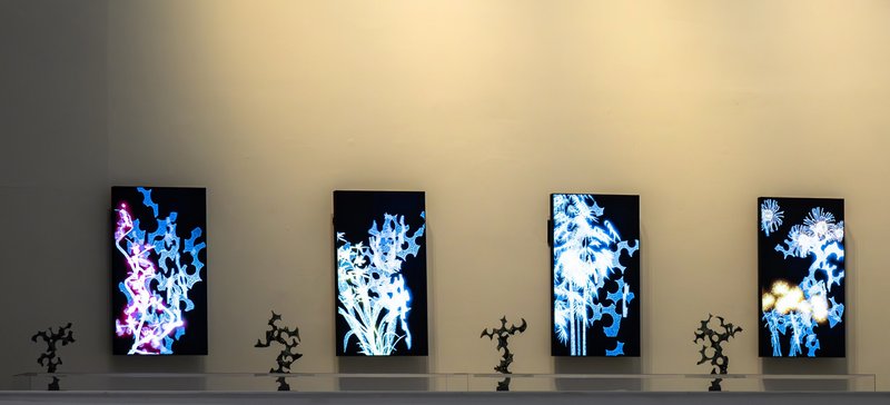 钱亮 《叠翠系列之四君子》