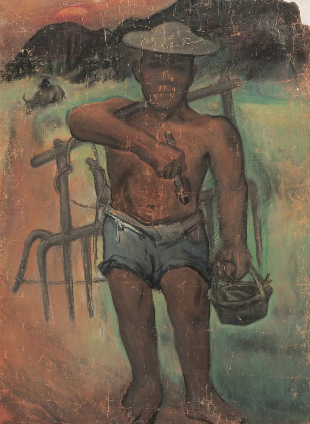 符罗飞《土地的主人》（又名《收工》）