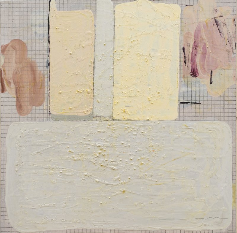 廖渊《Untitled&mdash;&mdash;故城1》布面综合材料，62 x 62cm，2025