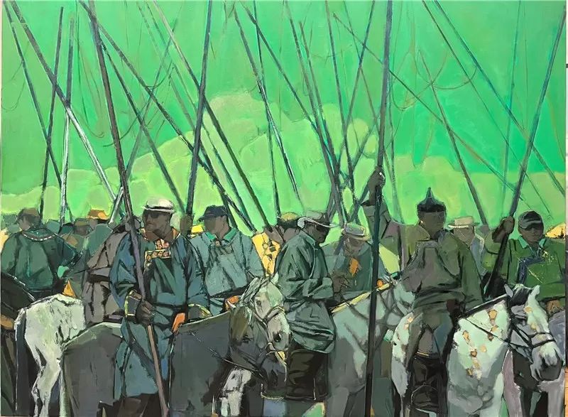 胡日查《西部之光系列三》150x180cm 布面油画 2025