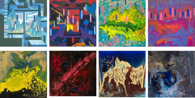 李金朋 《符码&middot;幻象系列4、5、18、28、29、31、53、54》