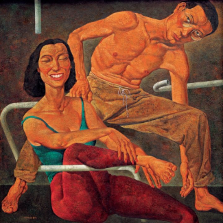 邓箭今《谎言》布面油画 _ 160cm&times;160cm _ 1993 年