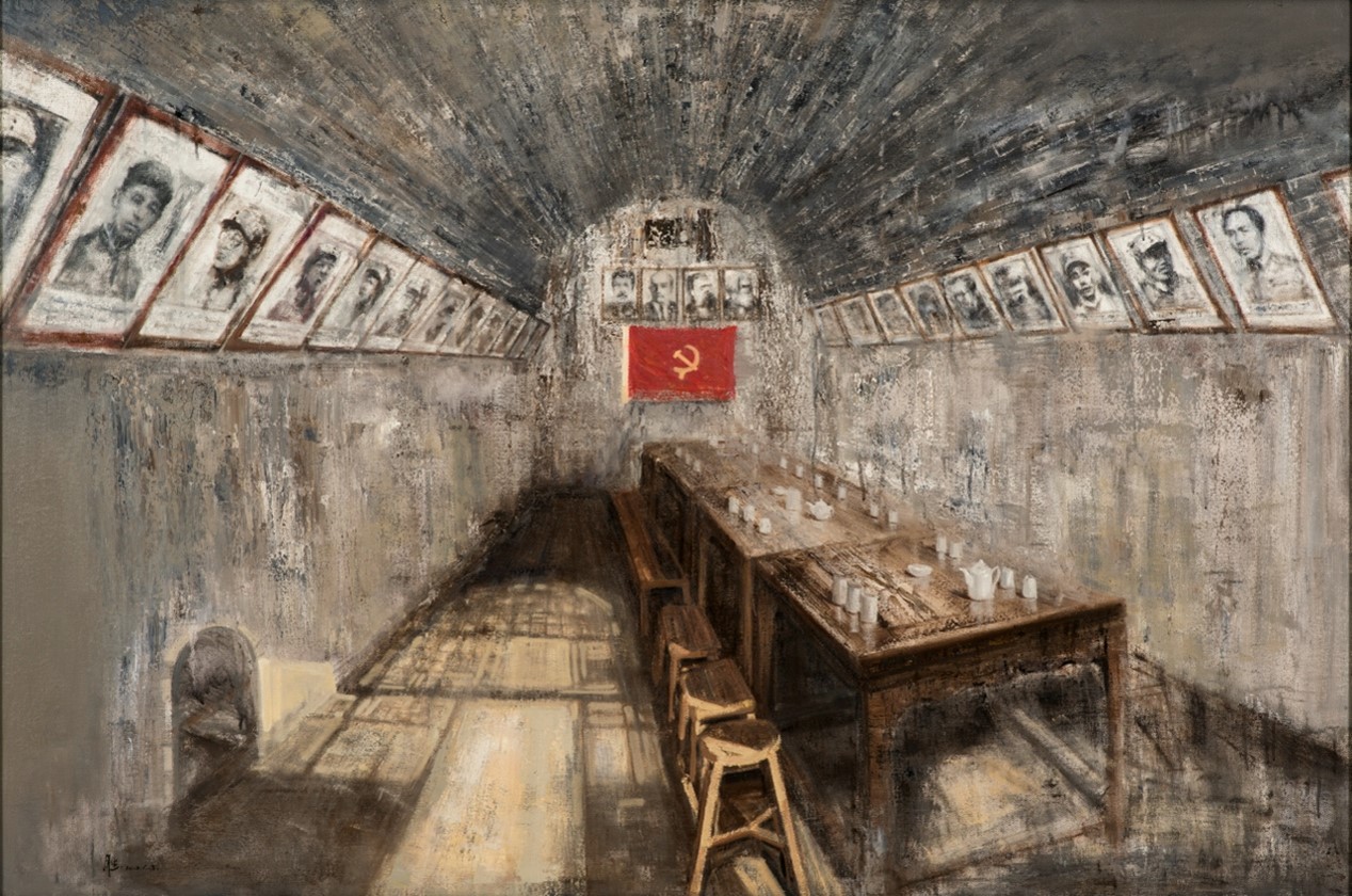 武汉美术馆馆藏孟庆胜油画作品《光辉岁月》