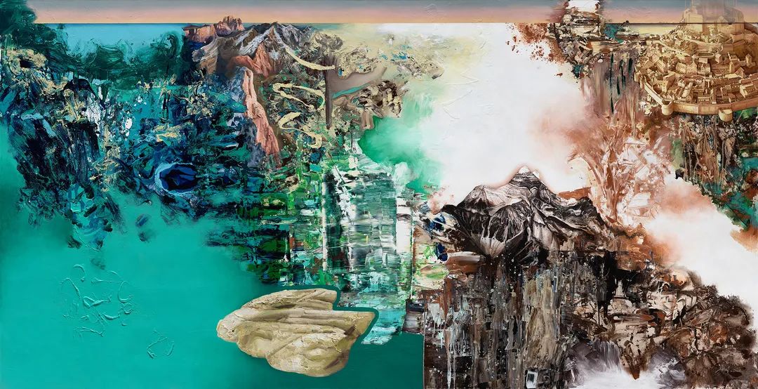 《天若有情天亦老》300x585cm 布面油画、丙烯 2022