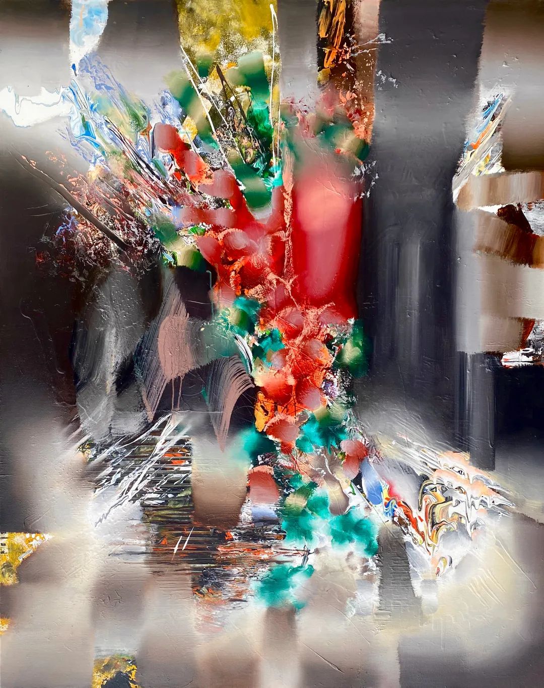 《时空结》150x120cm 布面油画、丙烯 2025