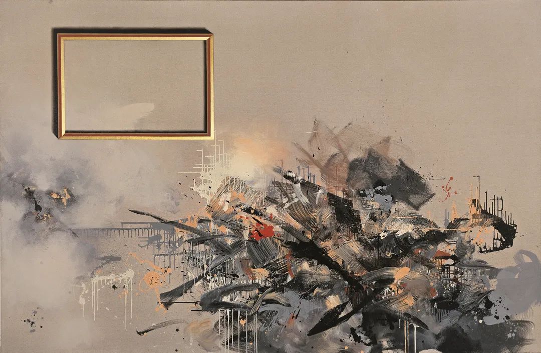 《无法展示的可能性》215x330cm 布面丙烯 2009