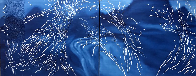 水&middot;涉过愤怒的河 160X400CM 布面油画 2021