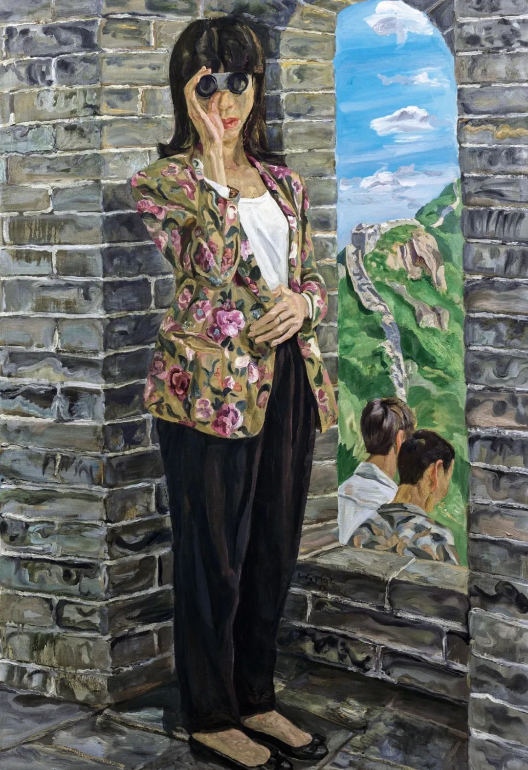 刘小东《望长城之一》 1992年 布面 油画 173&times;118cm.