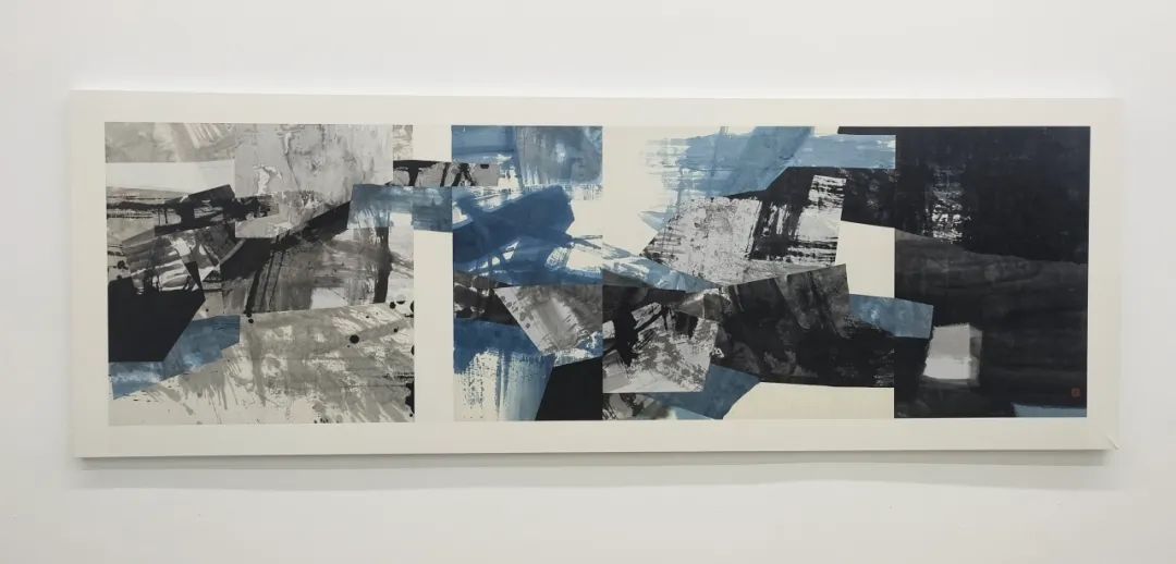 沈忱 《无题 作品624-88》 水墨、拼贴、宣纸 102×337.5厘米