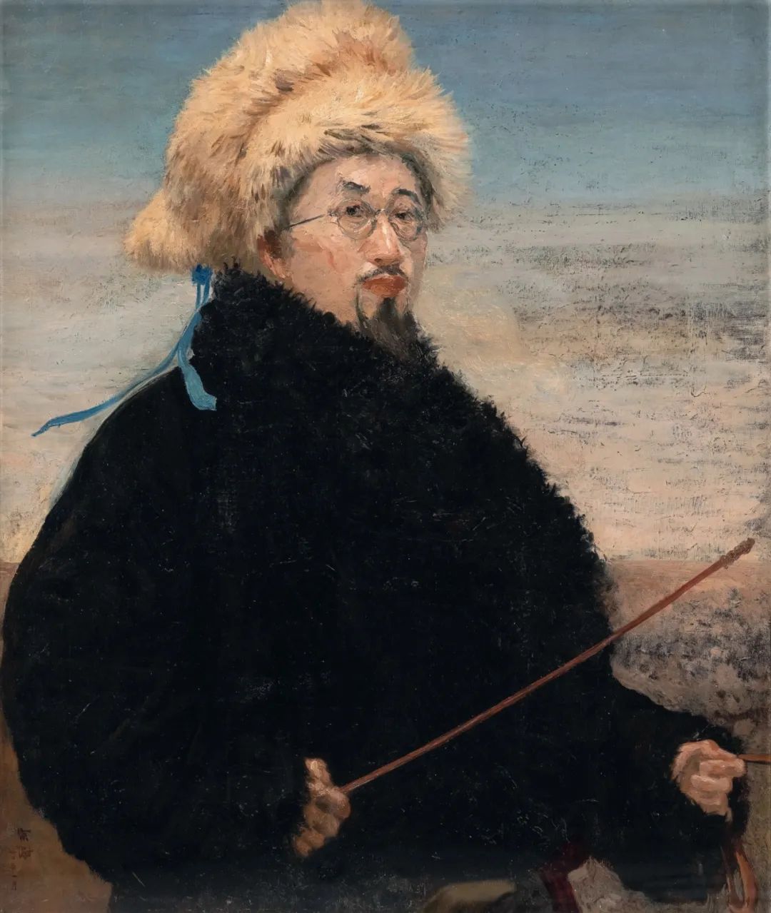 孙宗慰《塞上行》 1944年 布面 油画 74&times;62cm